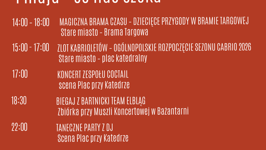 Majówka w Elblągu wystartowała. Zobacz, co dziś przygotowano dla mieszkańców