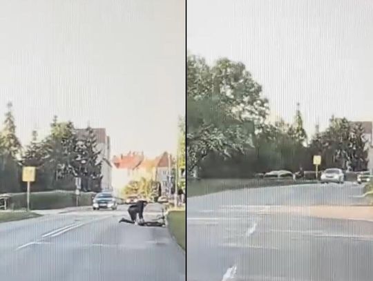 17-latek „przeleciał” nad samochodem. Wszystko nagrała kamera [WIDEO]