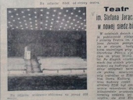 18 czerwca 1966 roku uroczyście otwarto nową salę teatru w Elbląskim Domu Kultury