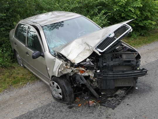 22-latka uderzyła Skodą w drzewo