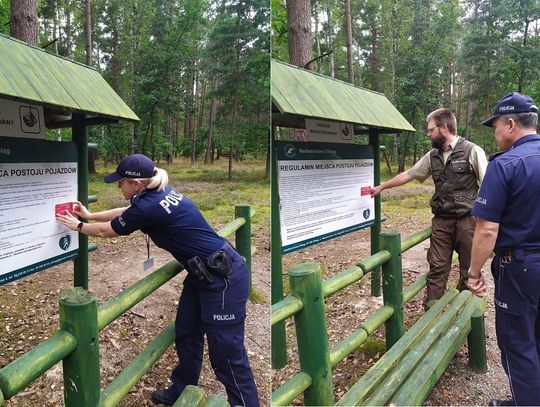 Akcja policji i leśników na terenie lasów Nadleśnictwa Elbląg na Mierzei Wiślanej
