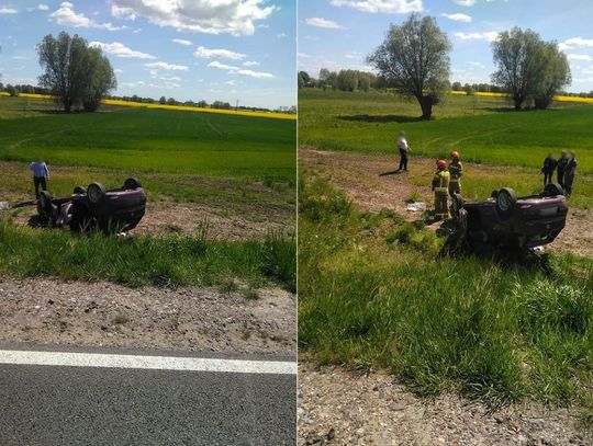 Dachowanie na trasie Elbląg-Malbork Dachowanie na trasie Elbląg-Malbork