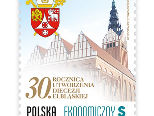 Diecezja Elbląska widnieje na jubileuszowym znaczku Poczty Polskiej