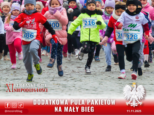 Dodatkowe miejsca w Małym Biegu Niepodległości!