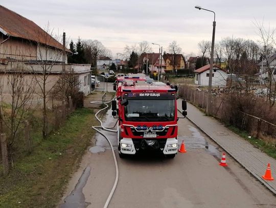 Ewakuacja budynku w Gronowie Elbląskim