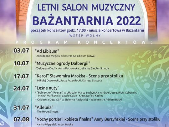 XXV Letni Salon Muzyczny Bażantarnia 2022  już wkrótce