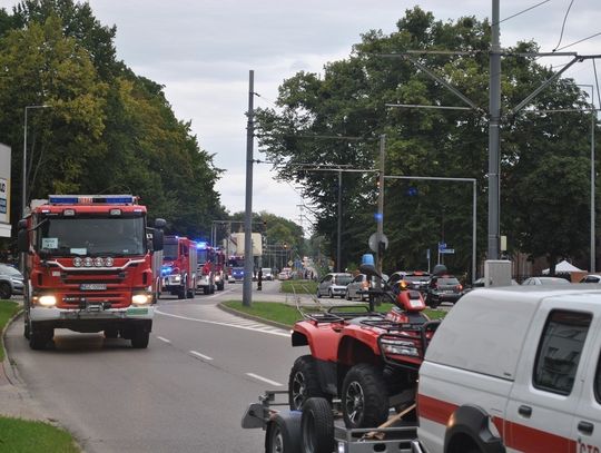 Koncentracja sił straży pożarnej w Elblągu