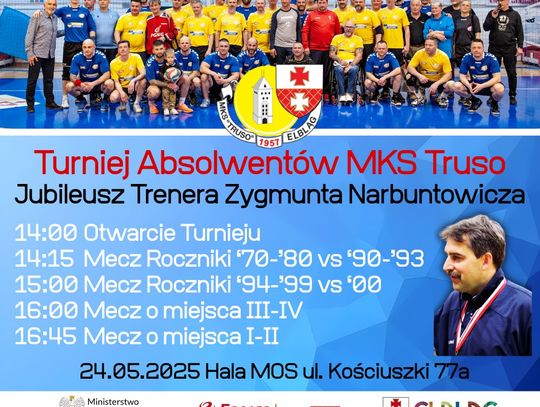 Legendy Truso wracają na boisko! Turniej Absolwentów i jubileusz trenera Narbuntowicza