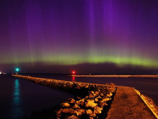 Magiczna noc widziana z Tolkmicka [FOTO]
