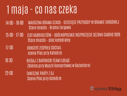 Majówka w Elblągu wystartowała. Zobacz, co dziś przygotowano dla mieszkańców