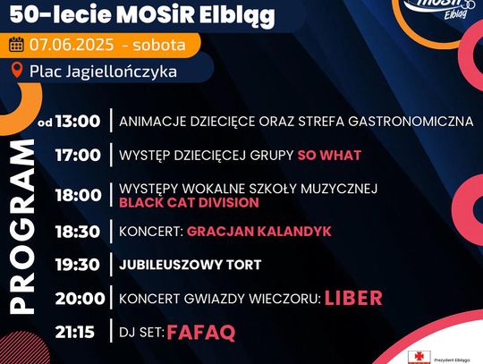 MOSiR świętuje 50-lecie. W planie koncerty i atrakcje