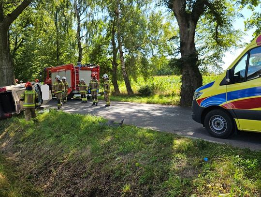 Niebezpieczne zdarzenie pod Fromborkiem. Auto uderzyło w drzewo Niebezpieczne zdarzenie pod Fromborkiem. Auto uderzyło w drzewo