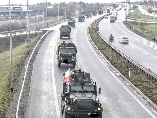 Wzmożony ruch kolumn wojskowych na terenie Elbląga