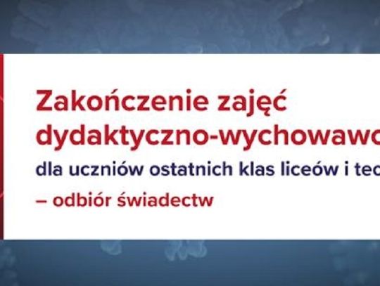 Odbiór świadectw przez absolwentów  liceów ogólnokształcących i techników