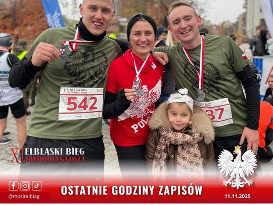 Ostatnie godziny zapisów na XI Elbląski Bieg Niepodległości! Ostatnie godziny zapisów na XI Elbląski Bieg Niepodległości!
