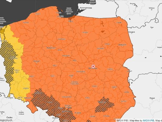 Pomarańczowy alarm niemal w całym kraju
