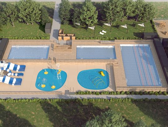 Pomysł na odkryty basen w Elblągu [WIZUALIZACJA]