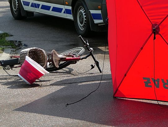 Potrącenie rowerzysty na ulicy Kościuszki