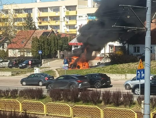 Pożar BMW na Ogólnej