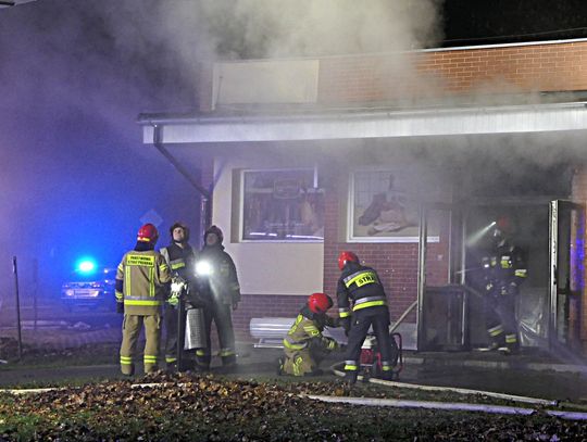 Pożar w sklepie Społem przy ulicy Kościuszki