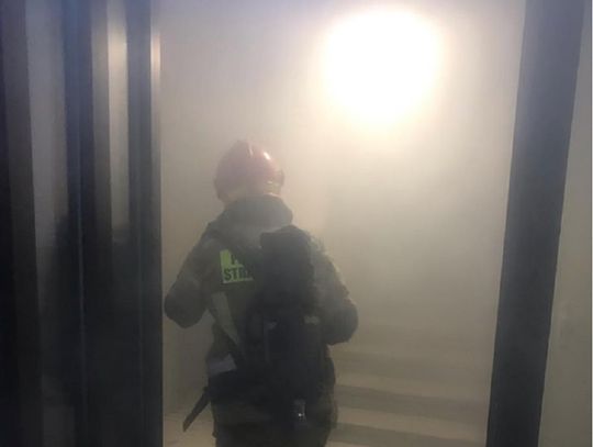 Pożar windy w budynku wysokim przy ul. Władysława IV