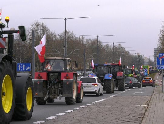 Protest rolników w Elblągu [WIDEO]