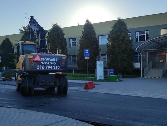 Roboty drogowe przy Wojewódzkim Szpitalu Zespolonym w Elblągu