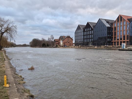 Rzeka Elbląg blisko stanu alarmowego