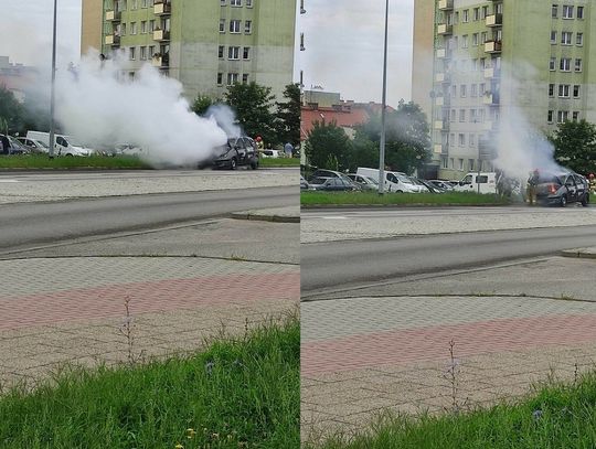 Samochód spłonął na Brzeskiej