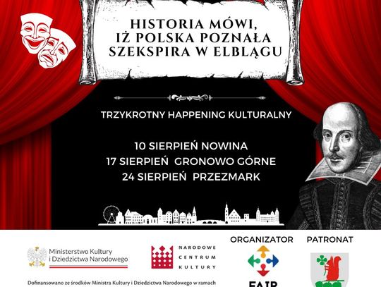 Szekspir w Elblągu: Trzykrotny Kulturalny Happening w Gminie Elbląg