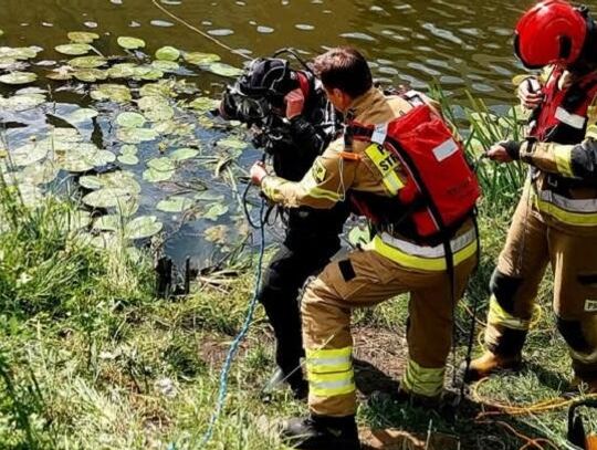 Tragiczne zdarzenie nad rzeką Elbląg. Utonął 51-latek