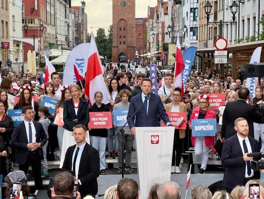 Trzaskowski w Elblągu: "możemy odpalić jak rakieta i ścigać się z największymi"