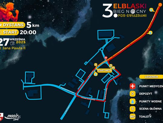 Utrudnienia w ruchu – Bieg Nocny pod Gwiazdami