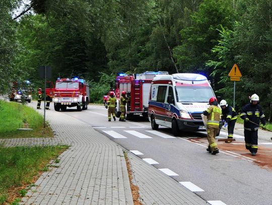 Wypadek 3 pojazdów w Nadbrzeżu