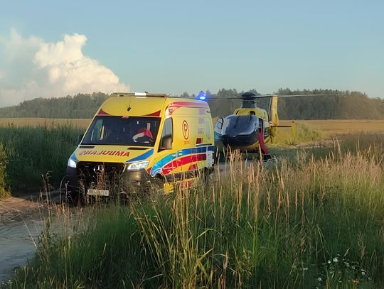 Wypadek motocyklisty. Lądował śmigłowiec LPR