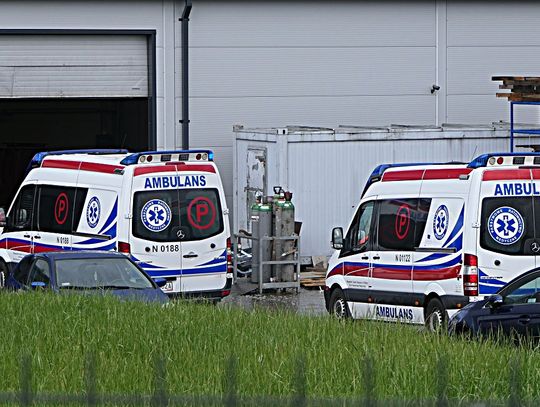 Wypadek w firmie na Modrzewinie