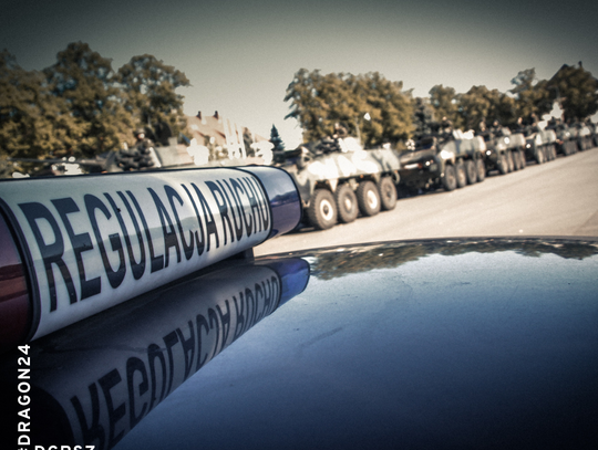 Wzmożony ruch kolumn pojazdów wojskowych