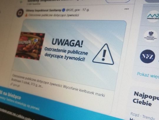 Zanieczyszczone kiełbaski wycofane ze sprzedaży. Sprawdź, czy masz je w lodówce