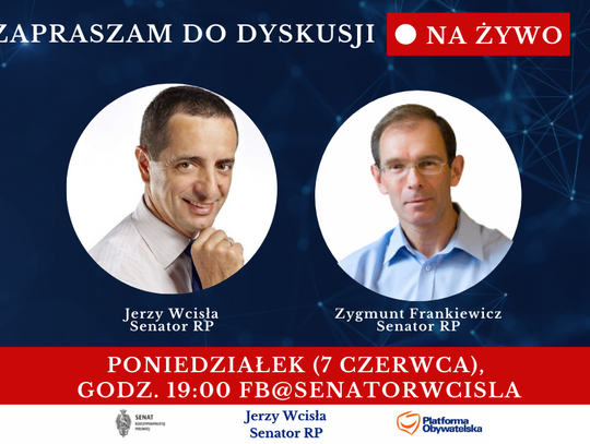 Zaproszenie na spotkanie online z senatorem Jerzym Wcisłą