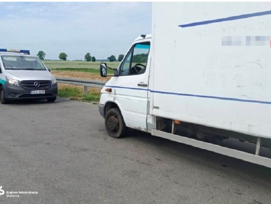 Zatrzymana ciężarówka na trasie Elbląg-Malbork Zatrzymana ciężarówka na trasie Elbląg-Malbork