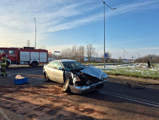 Zderzenie pojazdów na Modrzewinie