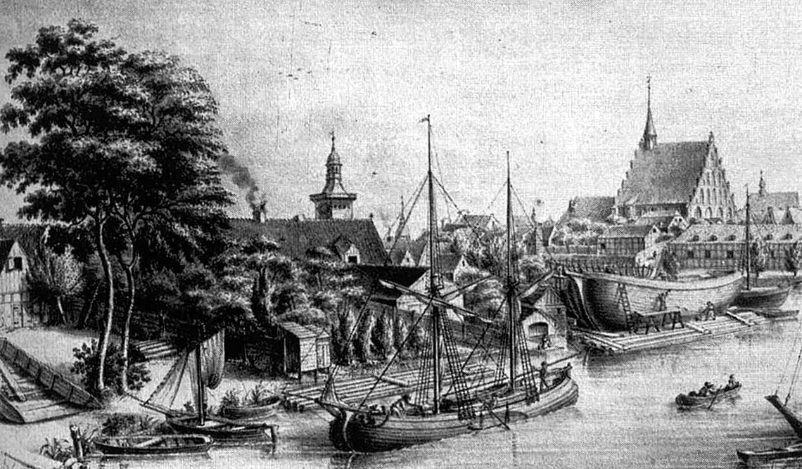 14 czerwca 1571 roku w Elblągu zbudowano królewską galeonę „Smok”