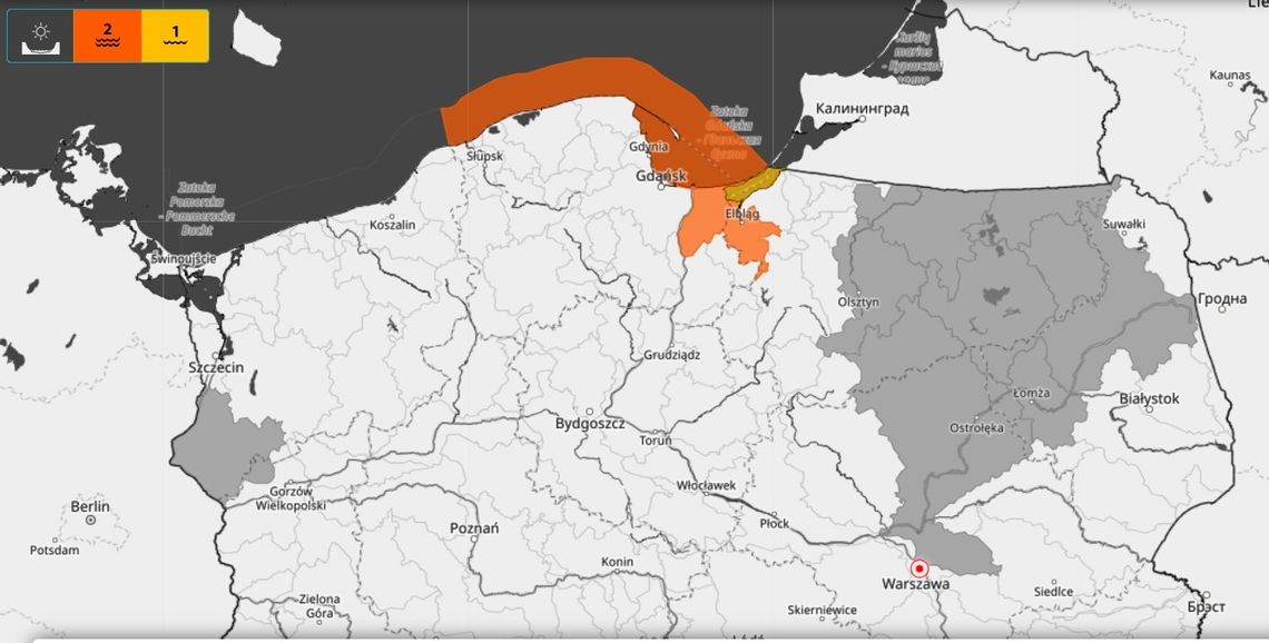 2 stopień ostrzeżenia dla Żuław