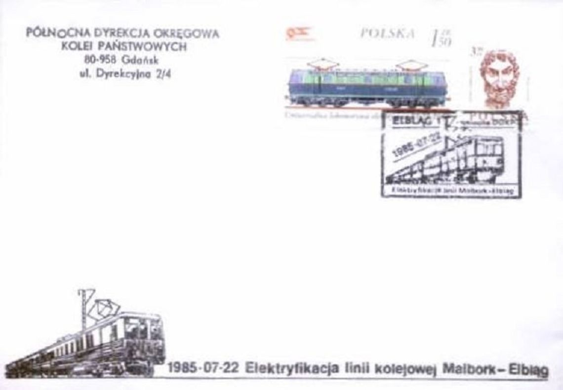 20 lipca 1985 roku na stację w Elblągu przyjechał pierwszy elektryczny pociąg z Malborka