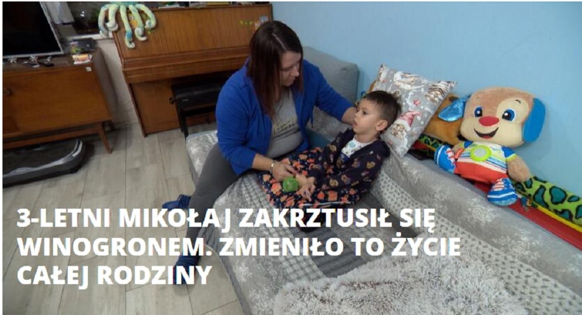 3-letni Mikołaj zakrzusił się winogronem. [REPORTAŻ UWAGA TVN]