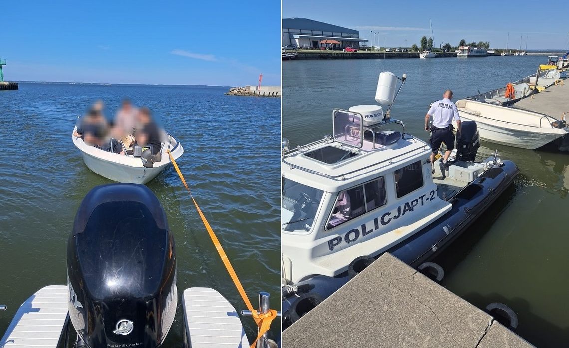 Akcja ratunkowa Zalewie Wiślanym na wysokości Tolkmicka Akcja ratunkowa Zalewie Wiślanym na wysokości Tolkmicka