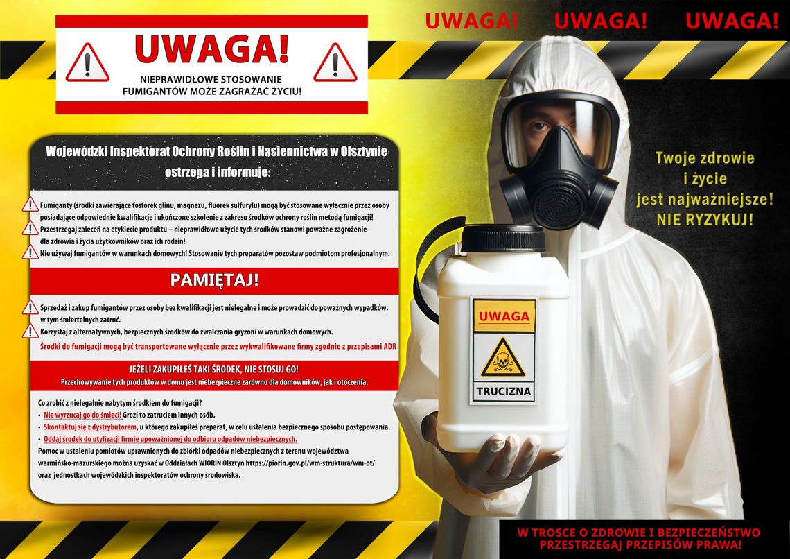 Apel dotyczący stosowania fumigatów Apel dotyczący stosowania fumigatów