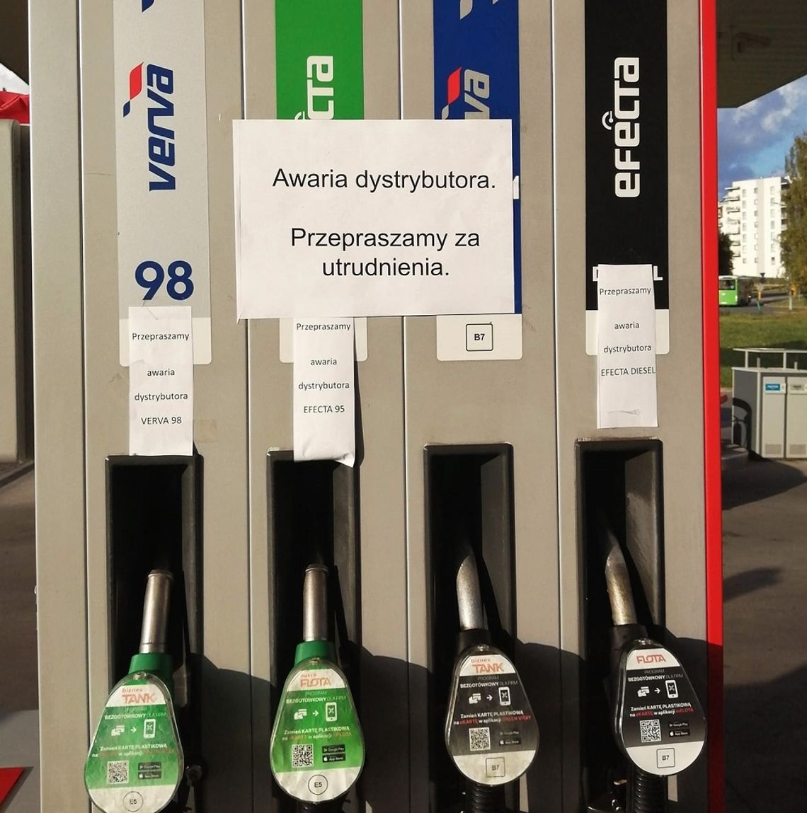 Awaria na Orlenie. Dotarła również do Elbląga