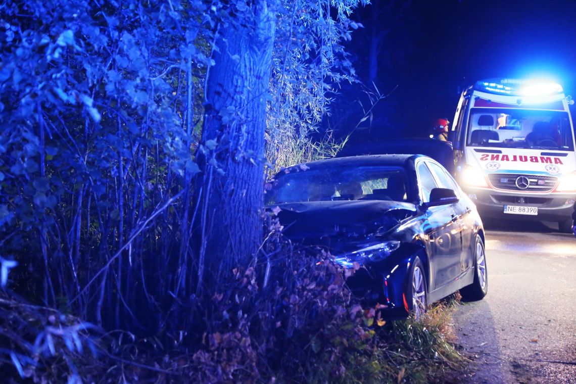 BMW uderzyło w drzewo