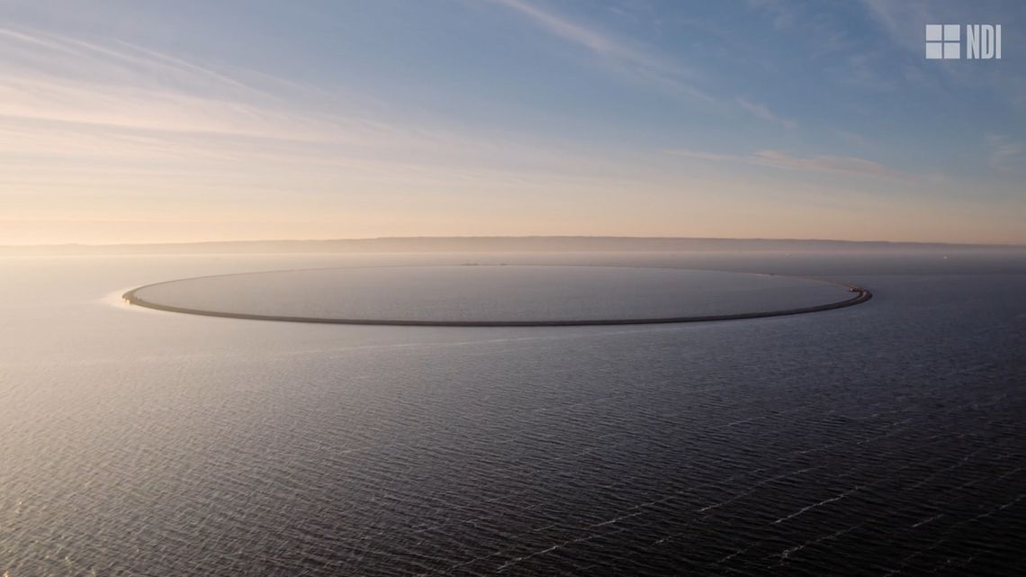 Budowa sztucznej wyspy na Zalewie Wiślanym [WIDEO]